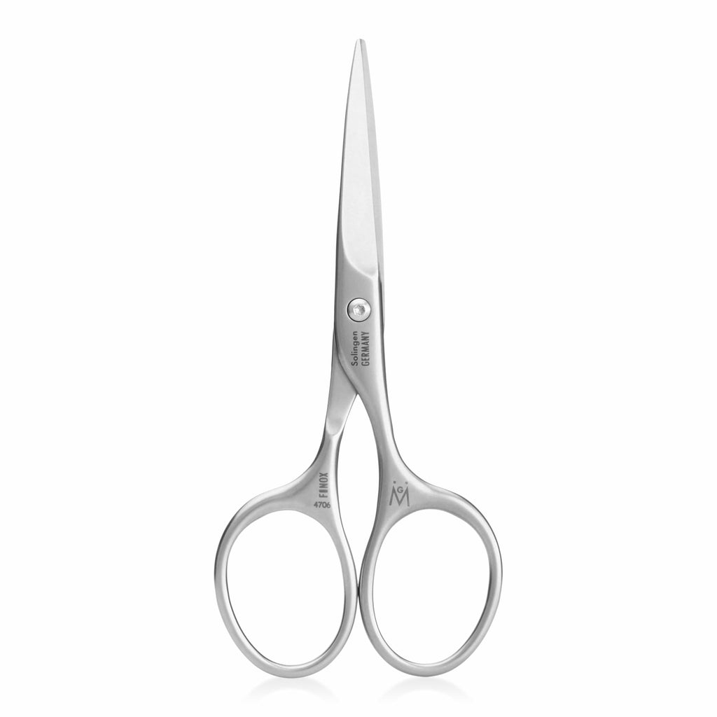GERMANIKURE Beard and Mustache Scissors - FINOX Stainless Steel Professional Manicure Tools - No Case - Ethically Made in Solingen Germany - 4706