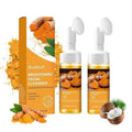 BlueBouff Turmeric Face Wash with Brush,Foaming Face Cleanser, Deep Turmeric Foaming Cleanser for All Skin Types, 100ML (2)