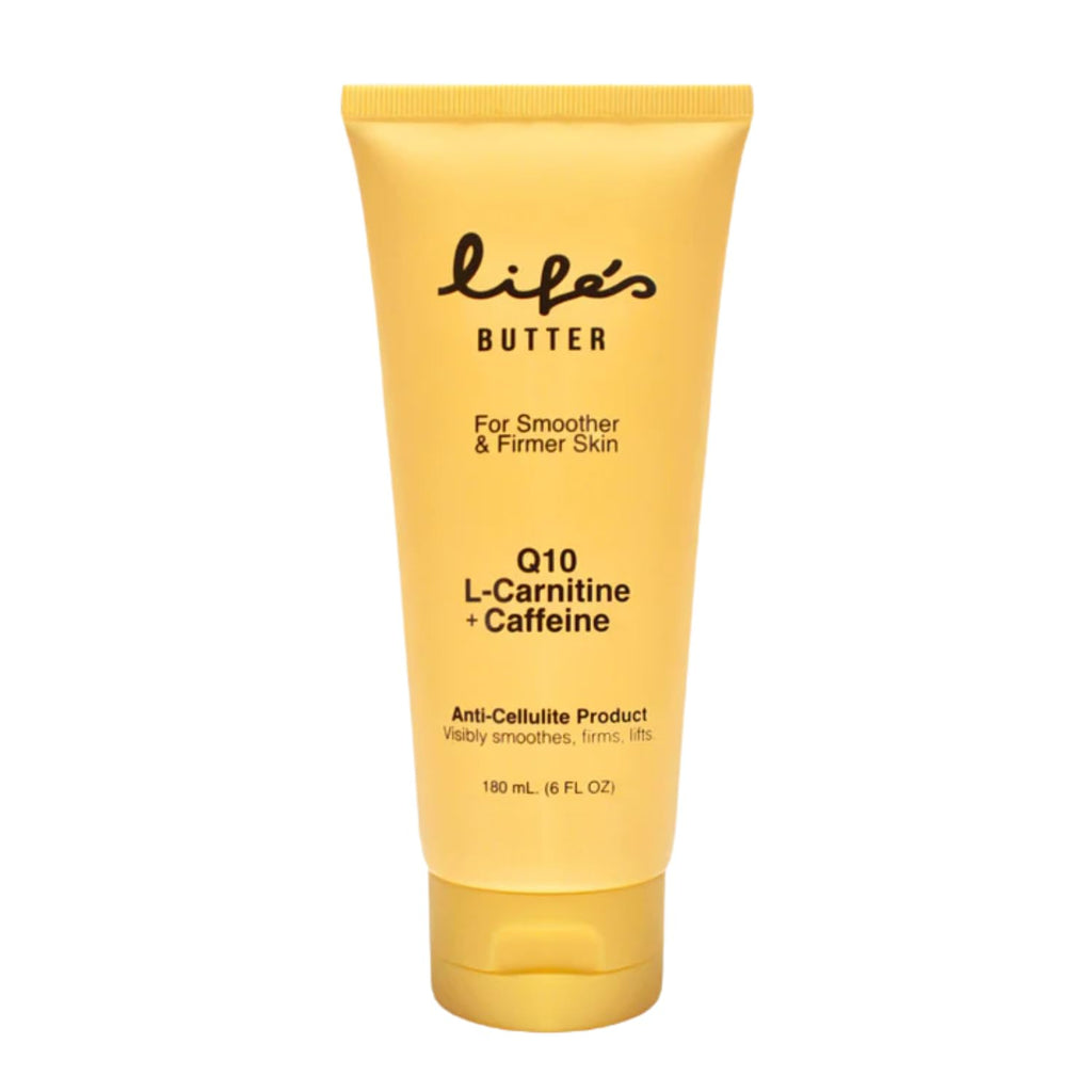 Life's Butter Anti-Cellulite Cream - 100% Natural - Made in USA - Cruelty-Free - Hypoallergenic - Best Cellulite Reduction - Skin Firming + Tightening for Women L-Carnitine + CoQ10 + Caffeine 6 fl oz
