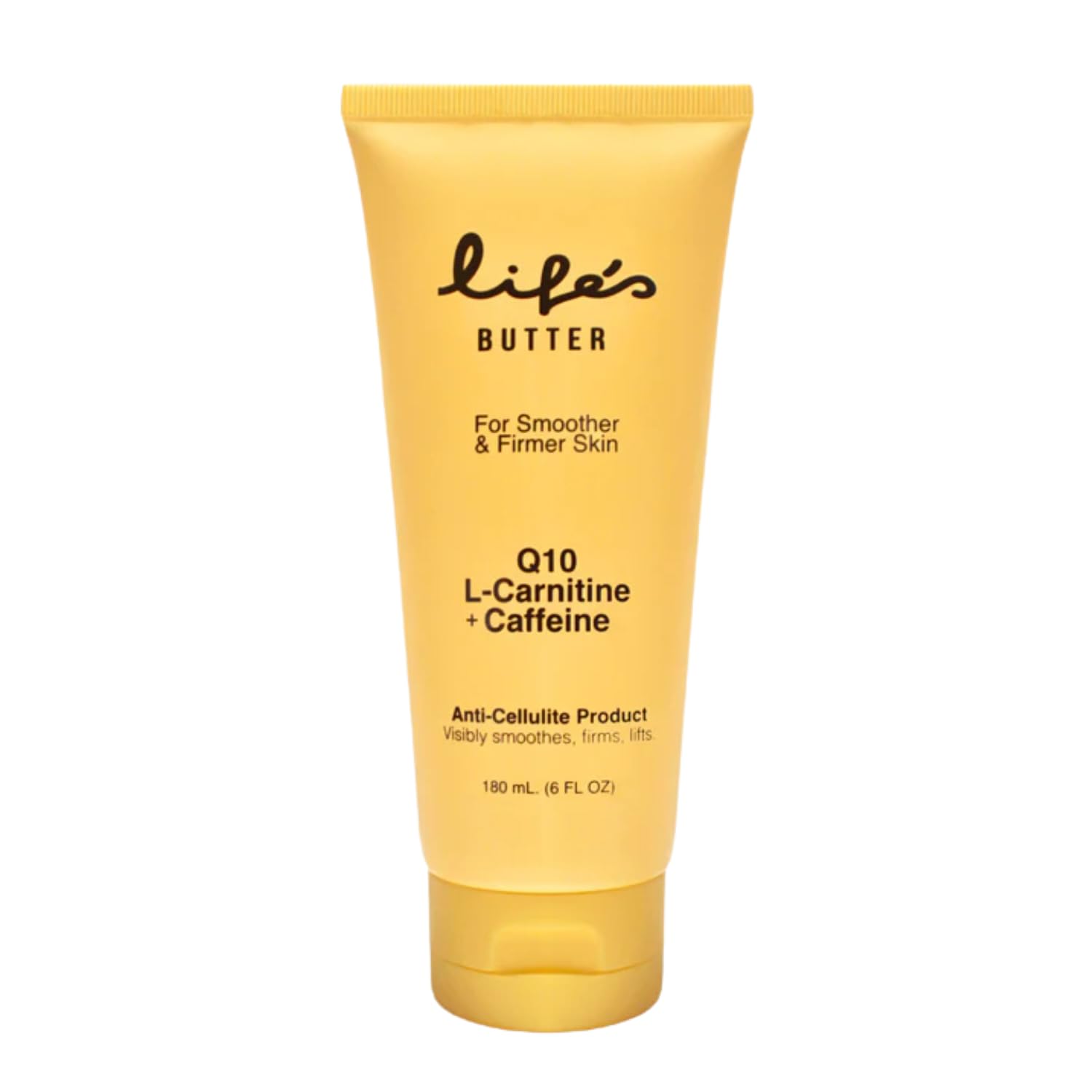 Life's Butter Anti-Cellulite Cream - 100% Natural - Made in USA - Cruelty-Free - Hypoallergenic - Best Cellulite Reduction - Skin Firming + Tightening for Women L-Carnitine + CoQ10 + Caffeine 6 fl oz
