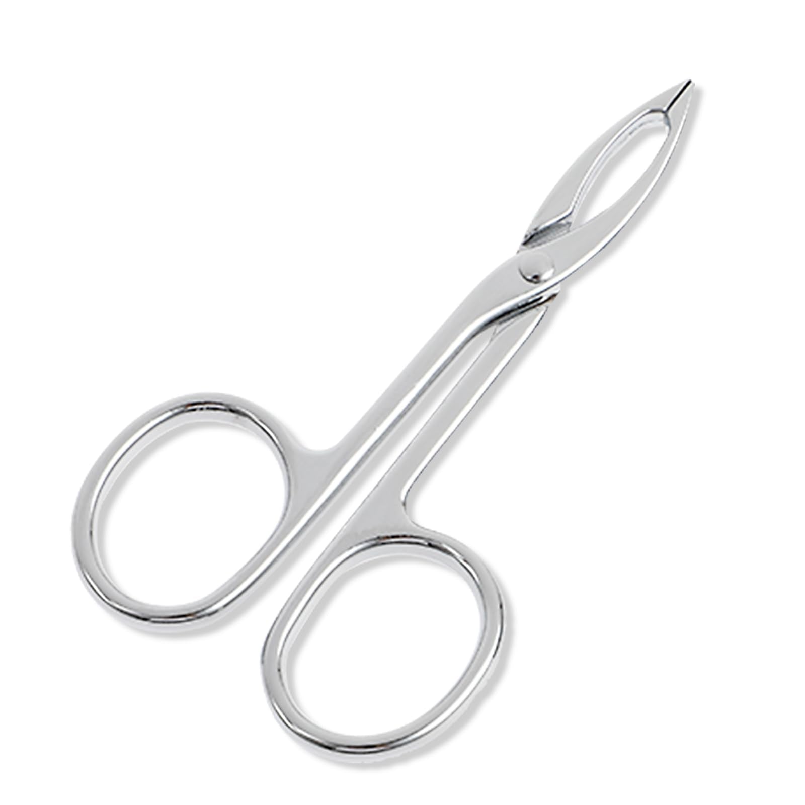2 pcs Tweezers Scissor Handle, Straight Tip Scissor Shaped Eyebrows Tweezers, Stainless Flat Hair Plucker for Women Man Remover Facial Hair Eyebrows Care (Silver and Black)