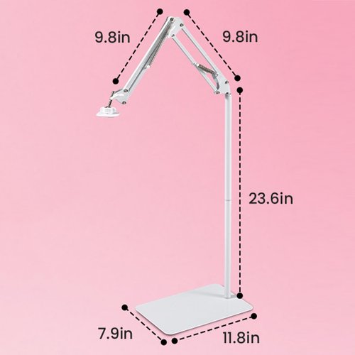 DLITISH UV Light for Feet, Only Bracket for Foot UV Light, Pedicure Lamp with Stand Adjustable Directionand and Angle, Lamp and Stand Can Be Separated, Foot Floor Lamp for Gel Nails (Only Bracket)