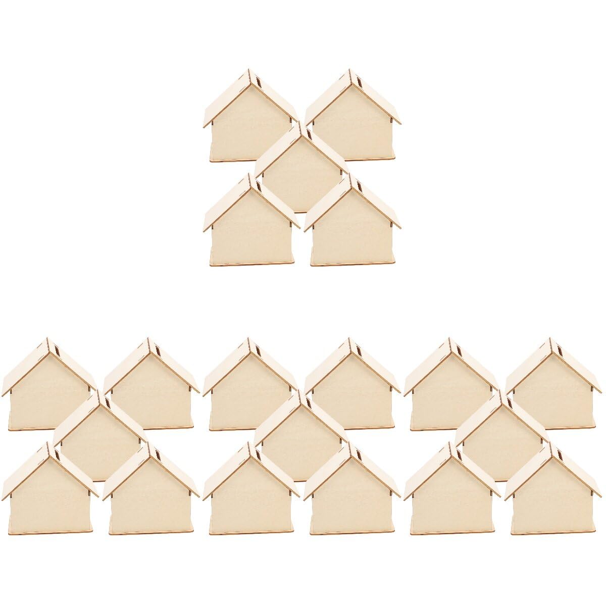 Angoily 20 Pcs DIY Piggy Bank Kids Unfinished Wood House Piggy Bank Coin Saving Box Change Container Craft Kit for Children to Decorate Doodle and Save Coins 4.13 X 8.66 X 3.93 in
