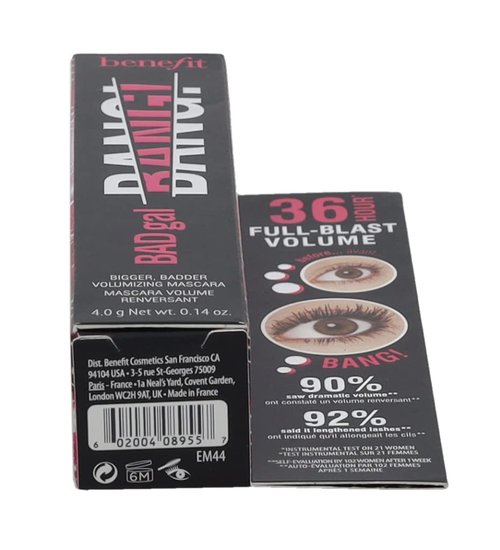 Benefit BADgal Bang Volumizing Mascara - Mini Size, Intense Black Formula, 0.14 Ounce