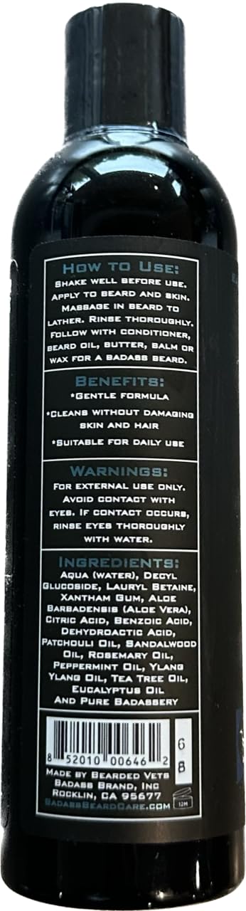 Chuck's Hog Wash - All Natural Beard and Body Wash - The Biker Scent, 8oz - Leaves Your Beard Softer than its Ever Been and is Suitable for Daily Use
