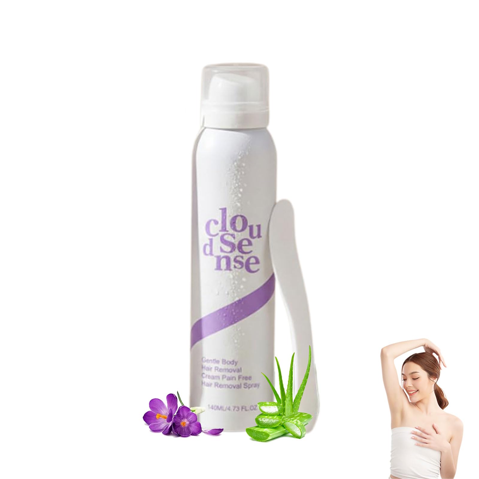 Cloud Sense Pain-Free Hair Removal Spray for Sensitive Skin, Cloud Sense Smooth Hair Removal Spray,Suitable for Every Skin Type and Corner Women and Men (1pc)