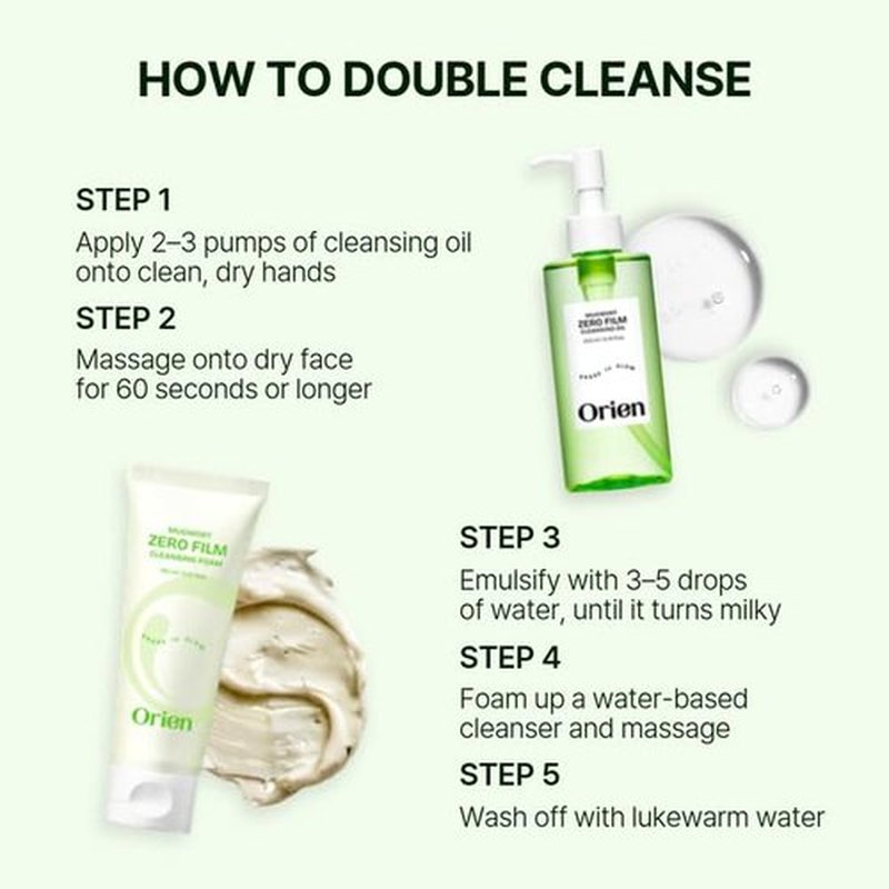 Orien Mugwort Zero Film Cleansing Oil 6.76 fl.oz. 200ml ㅣDaily Makeup Blackhead Removal No pore clogging Korean skincare double cleansing