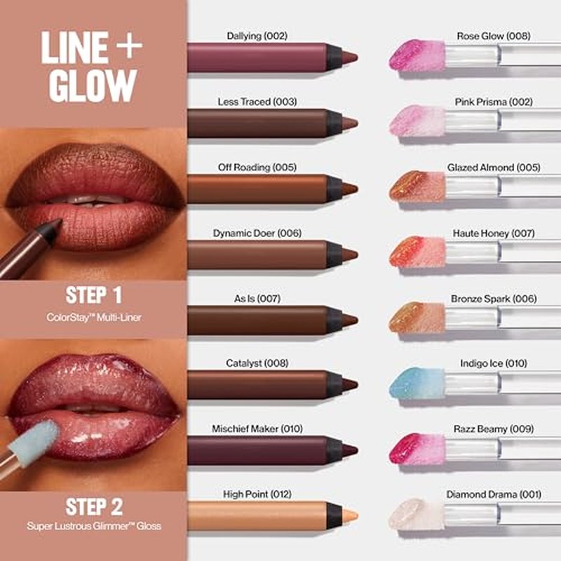 Revlon ColorStay Multi-Liner, Creamy Formula, Multiuse For Lips, Eyes & Face, Precision Brush for Easy Blending, 002 Dallying