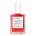 Manucurist Active Glow Raspberry Nail Polish & Care - Ultra-Glowy 2 in 1 Nail Concealer & Care - Plant-Based Ingredients: Sweet Almond Oil, Raspberry - Valentines Day Gifts for Women - Gifts for Her