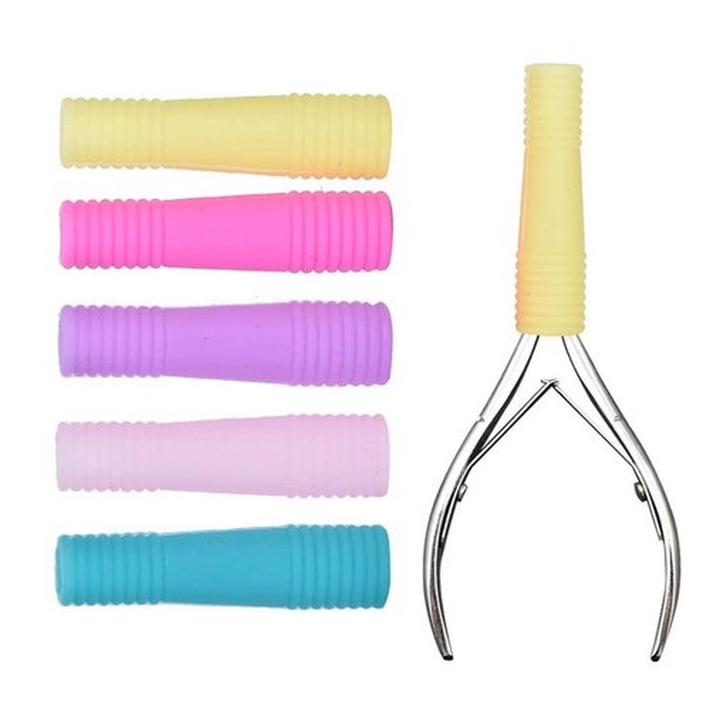 10PCS Manicure Silicone Protective Sleeve Cover for Nail Cuticle Scissors Dead Skin Scissors, Rotekt Cover Top for Nail Nippers, Hangnail Nipper Cover(02)