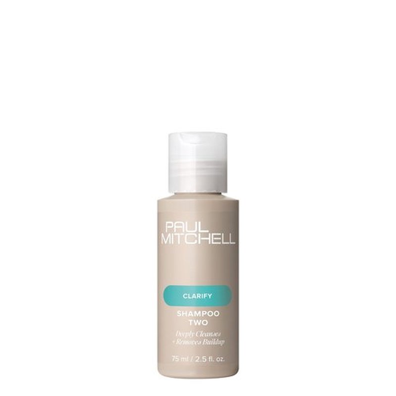 Paul Mitchell Shampoo Two, Clarifying Shampoo, Deep Cleanses + Removes Buildup, For All Hair Types, Especially Oily Hair, 2.5 fl oz