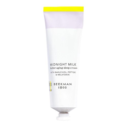 Beekman 1802 Midnight Milk Sleep Cream - Overnight Face Moisturizer & Mask with Bakuchiol, Melatonin & Hyaluronic Acid - Firms & Hydrates Sensitive Skin - 2.13 fl oz