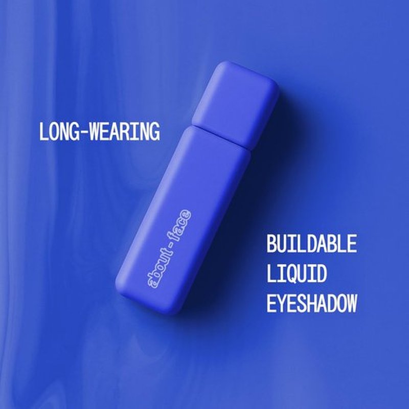 About-Face Matte Fluid Eye Paint - High-Pigment Liquid Eyeshadow in No Queens Blues | Long-Lasting, Vegan & Cruelty-Free