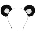 SIOTMERA Bear Ears Headband Black, Cute Care Movable Hairband Adult with Animals Costume, Soft Makeup Head Wear for Washing Face Women