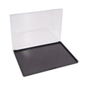 Snowso XL Large Empty Magnetic Eyeshadow Palette with Clear Top, Travel Makeup Organizer with 40Pcs Adhesive Metal Stickers For DIY Your Own Powder Palette (XL Large - 9.25'x6.57')