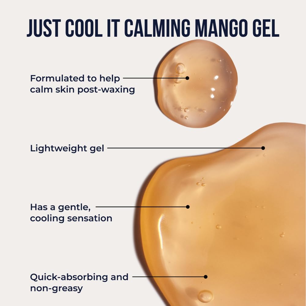 Crybaby Wax Just Cool It Calming Mango Gel Post-Wax Treatment 3.38 fl oz | 93% Organic Mango Aloe Gel, Cooling Soothing After Wax, Vegan & Fragrance Free