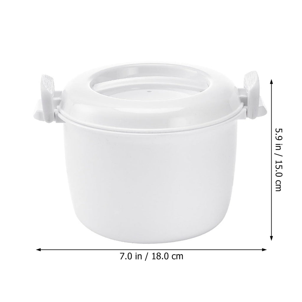 Angoily Microwave Rice Cooker: Portable Microwave Rice Steamer for Vegetable, Microwavable Pasta Cookware, Kitchen Non- Stick Pot Bacon Cooker for Cooking Soup Stews Oatmeal Steamer Food 18x18x15cm