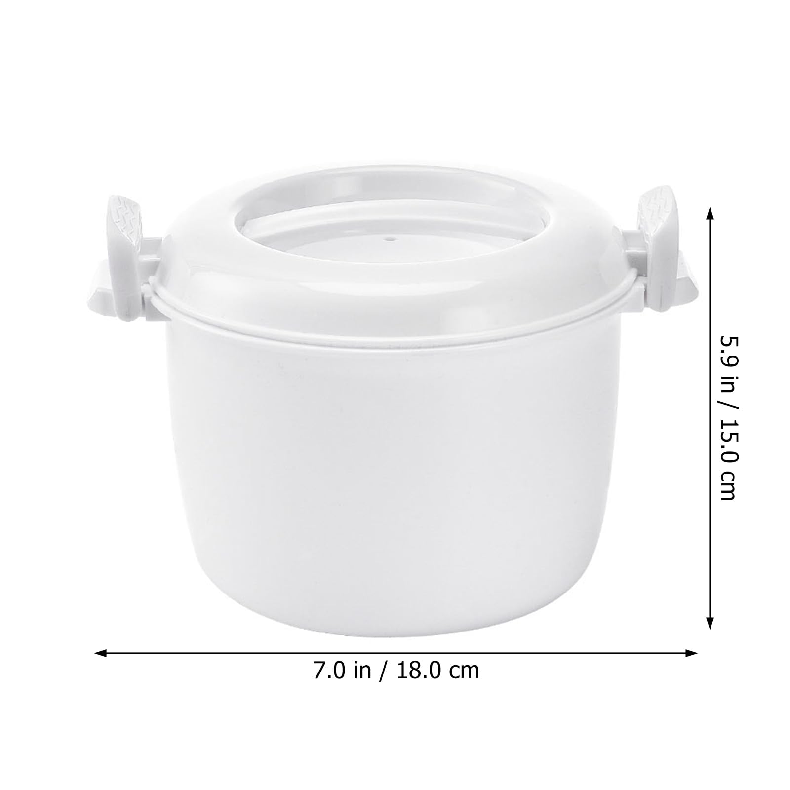 Angoily Microwave Rice Cooker: Portable Microwave Rice Steamer for Vegetable, Microwavable Pasta Cookware, Kitchen Non- Stick Pot Bacon Cooker for Cooking Soup Stews Oatmeal Steamer Food 18x18x15cm