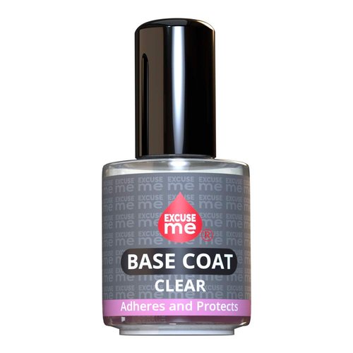 EXCUSE ME Duo Set Quick Dry Fast Top Coat + Base Coat Clear Long Lasting 15 ml / 0.5 oz