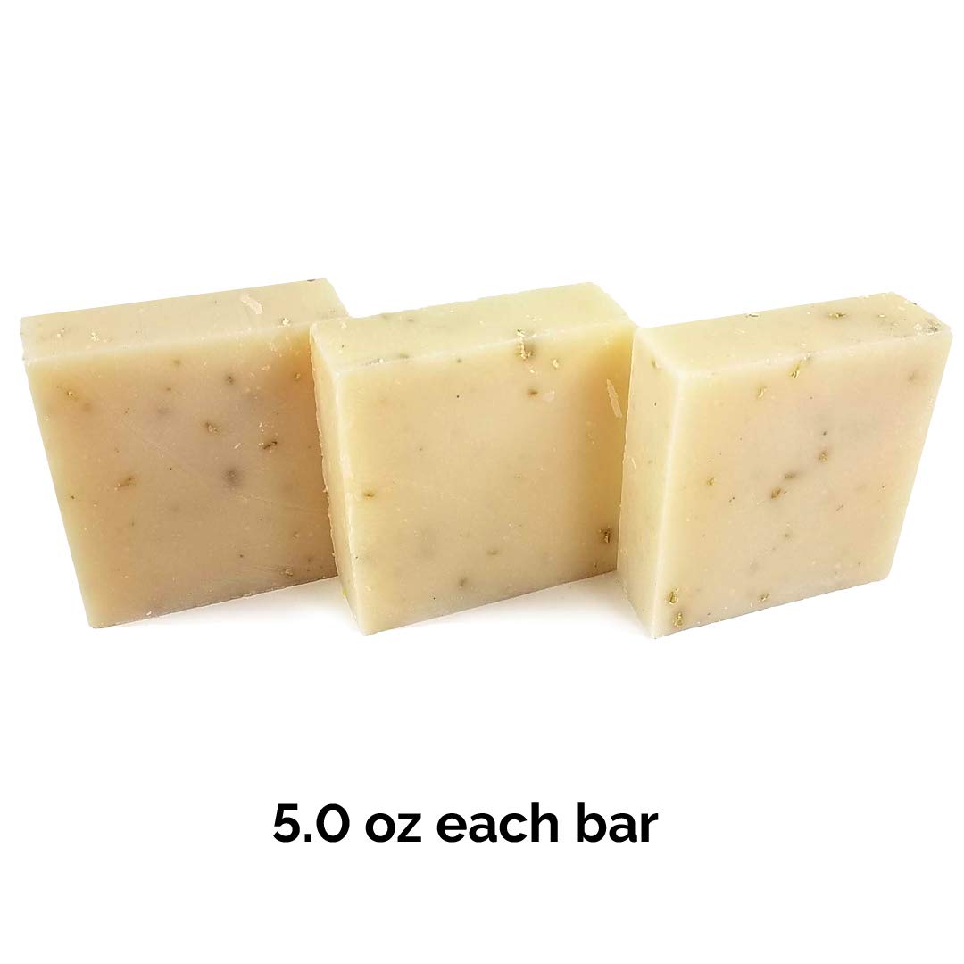 Missamé Handmade Fresh Goat's Milk Bar Soap, Olive Oil Based With Organic Shea Butter (Lavender Mint, 3 bars Economy Pack)