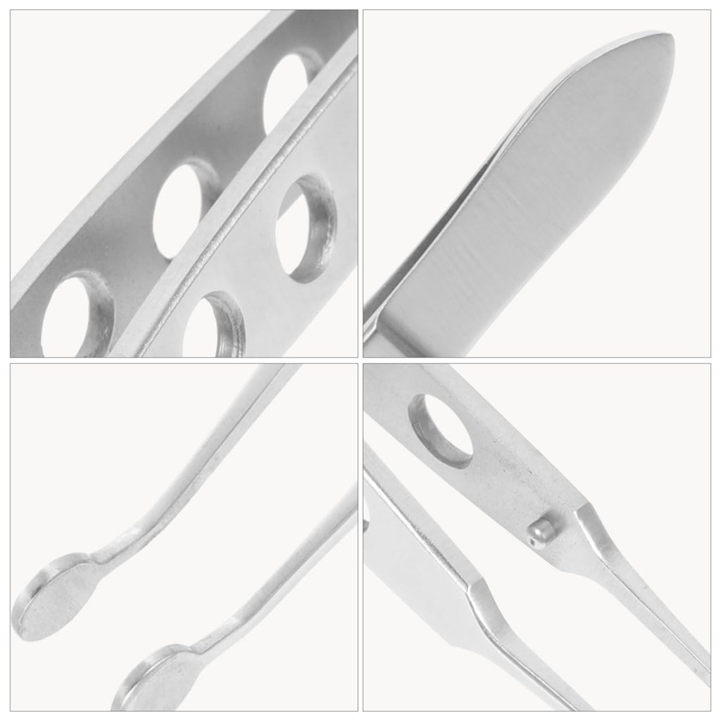 NOLITOY Meibomian Gland Expressor Eyelid Massage Tweezers: Stainless Steel Eyelid Forceps for Eye Care & Dry Eye Treatment – Facial Massage Tool for Women 4.13 Inches