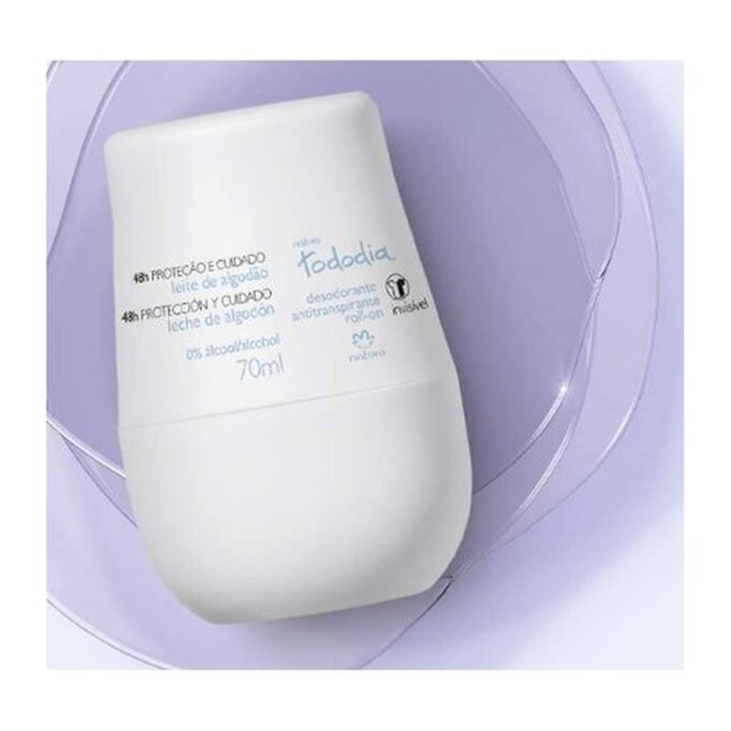 Natura Roll-On Antiperspirant Deodorant for Women - Cotton Milk Scent - 70ml (2.36 Fl Oz)