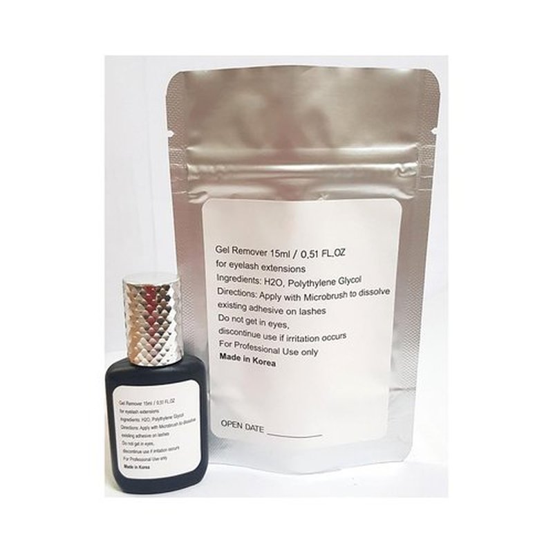 JM Beauty Gel Adhesive Remover for Eyelash Extensions, 15ml/0.51 FL.OZ, Quick-Acting Vegan and Gentle Formula, Safe, Easy to Apply, Eyelash Glue Remover Dissolves lash extension glue