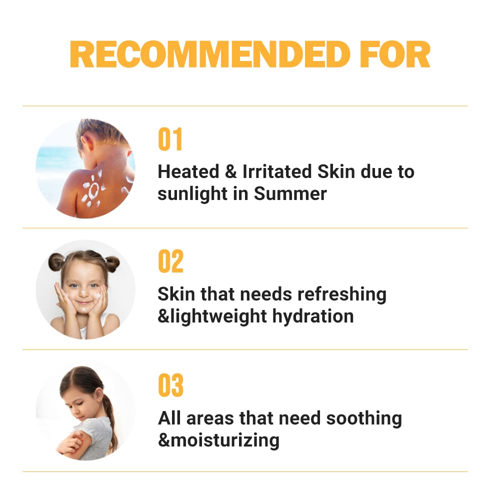 ATOPALM Kids Cica Aloe Soothing Gel with Cica & Aloe Vera Leaf for Kids Dry & Sensitive Skin, Soothing, Refreshing, After Sun Care Gel for Instant Skin Relief, 8.5 Fl. Oz., 250ml