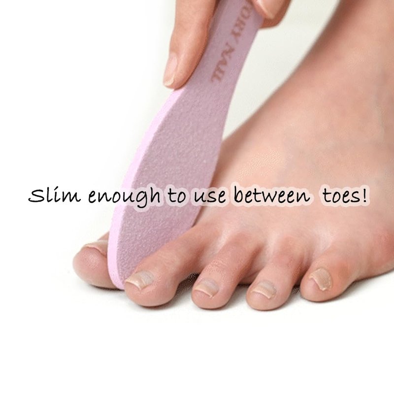 VICTORY NAIL 1PCS Medium and Rough Grit Ceramic Pink Foot File Double-Sided Callus Removal