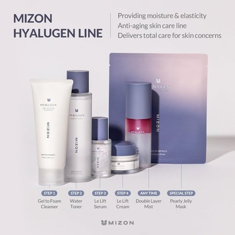 MIZON Hyalugen Pearl Jelly Face Mask (5 Pack) – Korean Beauty Full Face Sheet Mask with Collagen & Hyaluronic Acid