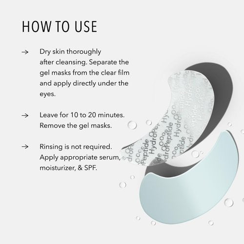 HydroPeptide Eye Masks - Line-Lifting Hydrogel Under Eye Patches for Firmer Skin & Dark Circles | 8 Treatments