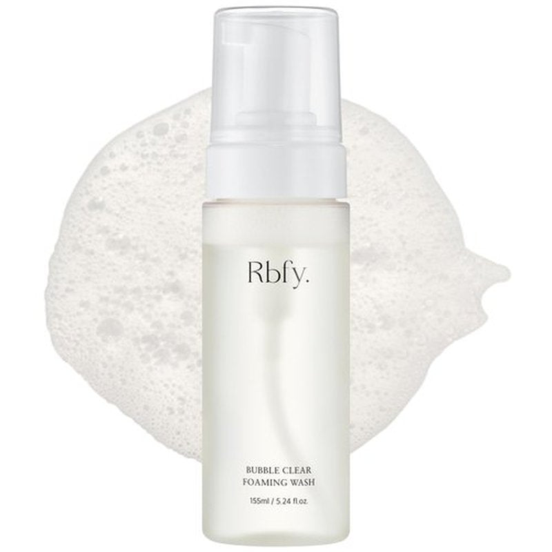 Rbfy. Bubble Clear Foaming Wash - Korean Daily Gentle Cleanser with Micro-Bubble | Salicylic Acid & Plant Extracts for Acne-Prone Skin, Deep Pore Cleaning & Exfoliation | Korean Skincare (5.24 fl oz)