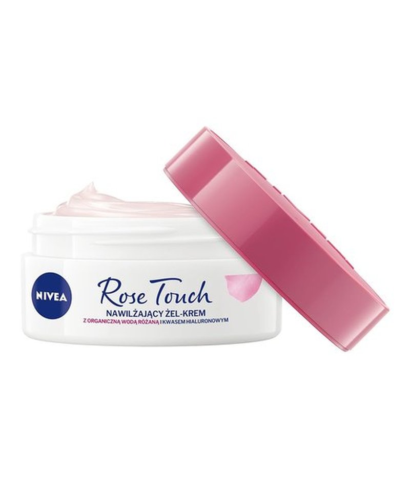 NIVEA Rose Touch Moisturising Gel‑Cream with Organic Rose Water & Hyaluronic Acid – Lightweight 48‑Hour Hydration Gel for Soft, Smooth, Radiant Skin, 50 ml