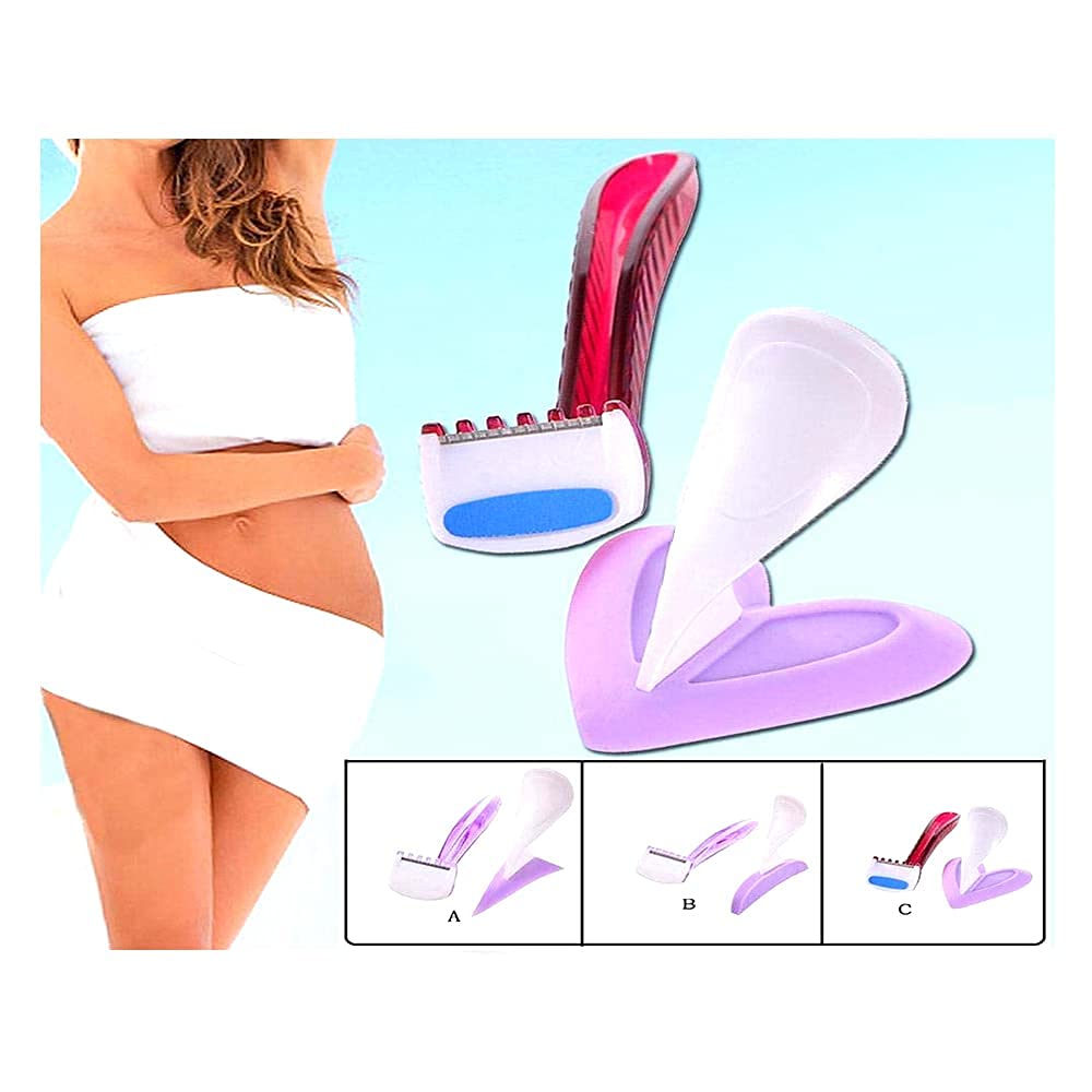 SmarTopus Bikini Trimmer Shaver for Women, Women Dedicated Privates Shaver, Pubic Hair Razor and Bikini Shaving Stencil, Female Intimate Shaping Tool
