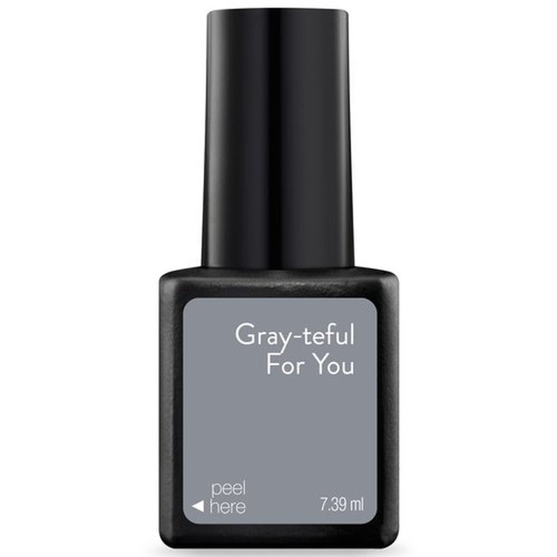 Sensationail “Gray-teful For You” Nail Gel For up to 2 Weeks of Dazzling Color, LED Lamp Required, Long-Lasting Finish, No Dry Time, Gray, 0.25 Fl Oz