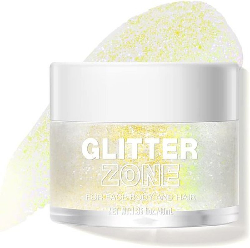 LANGMANNI Holographic Body Glitter Gel - Color Changing Vegan Formula for Body, Face & Hair | 1.35 oz (Sapphire Blue)