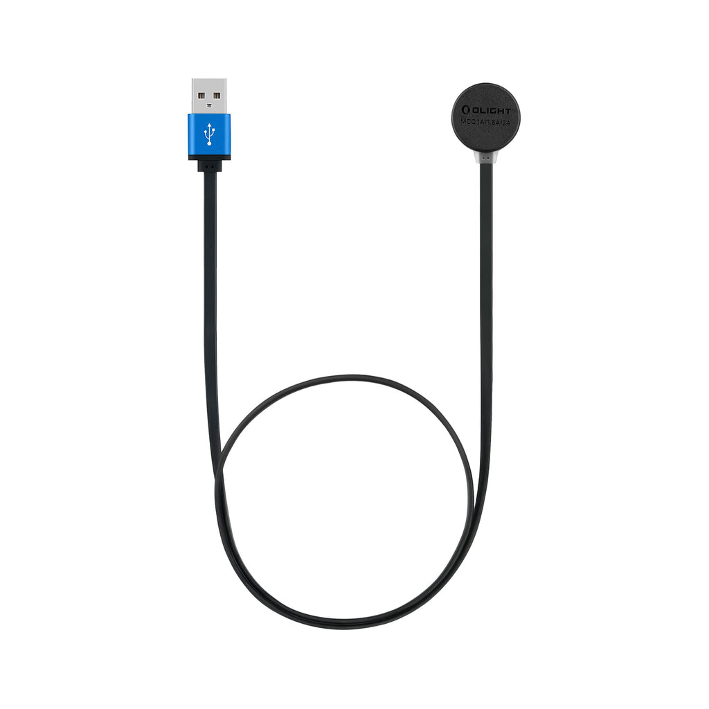 OLIGHT MCC 3 Charger in Black Upgraded Smart Magnetic Charging Cable Only Suitable for Odin/OdinMini/OdinS/PL-Mini3/PL-Pro/Baton3 Series/Warrior Mini2/Perun2/Seeker3pro/Warrior 3s/Baldr Pro R/Arkfeld