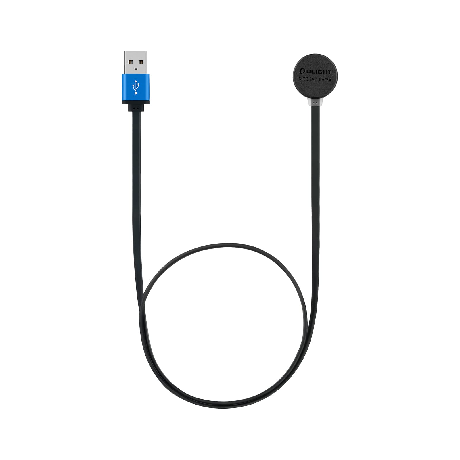 OLIGHT MCC 3 Charger in Black Upgraded Smart Magnetic Charging Cable Only Suitable for Odin/OdinMini/OdinS/PL-Mini3/PL-Pro/Baton3 Series/Warrior Mini2/Perun2/Seeker3pro/Warrior 3s/Baldr Pro R/Arkfeld
