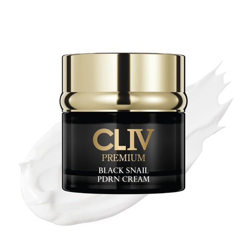 CLIV Black Snail PDRN Cream | 65% Snail Mucin & Peptide Moisturizer - Firming & Lifting for Fine Lines - 1.76 fl oz (52ml)