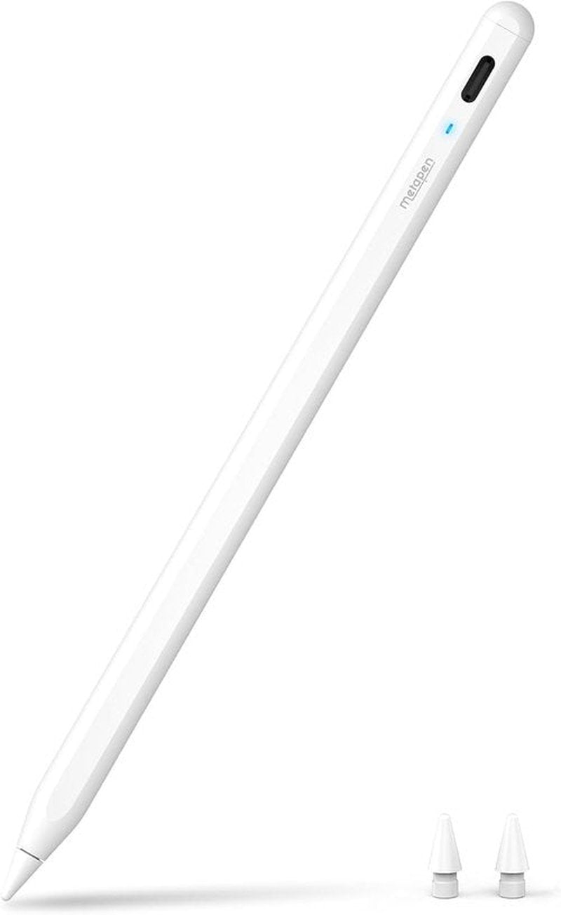 Metapen A8 iPad Pencil - Fast Charging Stylus Pen with Magnetic Attachment for iPad 2018-2026 | Compatible with Pro, Air, Mini