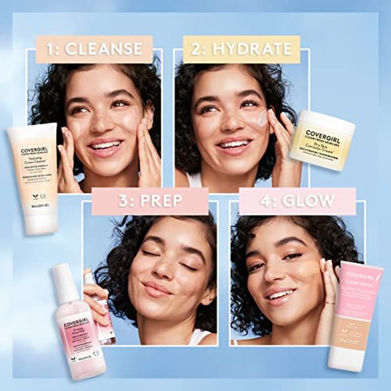 COVERGIRL Clean Fresh Skincare Dry Skin Corrector Cream, Shelf Pack of 2