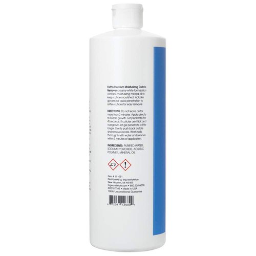 ForPro Professional Collection Premium Moisturizing Cuticle Remover, Softens and Hydrates Cuticles for Easy Removal, Includes Glycerin and Mineral Oil, 32 Oz.