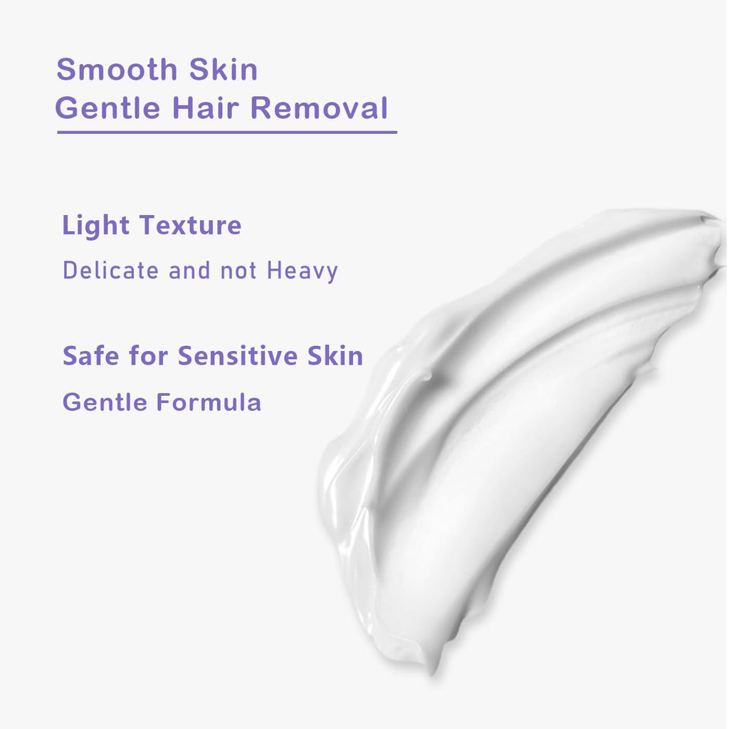 Body Hair Removal Cream with Spatula - Painless & Gentle Depilatory Cream