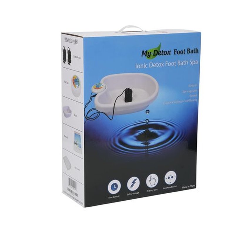 Ionic Foot Bath Detox Machine Premium Ion Foot Spa for Home Use Includes Basin, 2 Ion Arrays, & Accessories