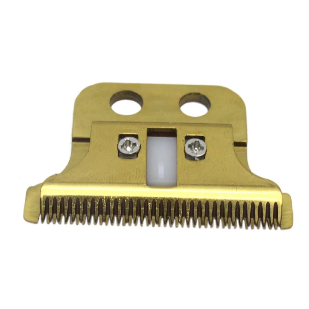 Adjustable 2 Hole Double Wide Trimmer Replacement Blade for Wahl Detailer #8290 5 Star Razor Edger #8051 G-Whiz #8986 Sterling Definitions #8085(Double Gold Blade)