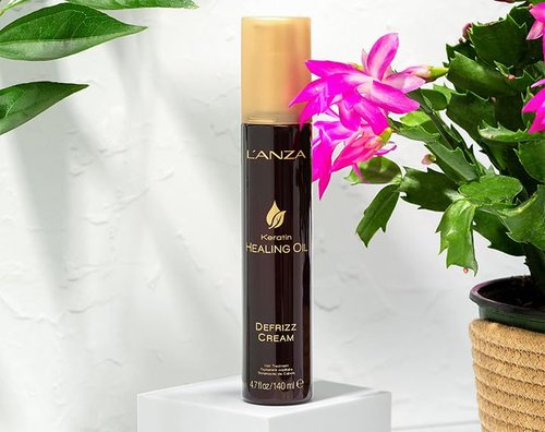 L'ANZA Keratin Healing Oil De-Frizz Cream - Anti-Humidity Smoothing & Shine Boost | 4.7 Fl Oz