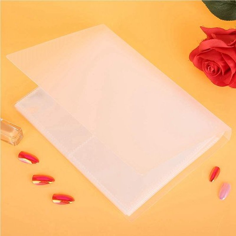 20Pages/80Slots Nail Stamping Plate Holder Case Nail Sticker Decal Collecting Albums Storage Holder Nail Art Display Showing Book Cont Stamp Bag Organizer