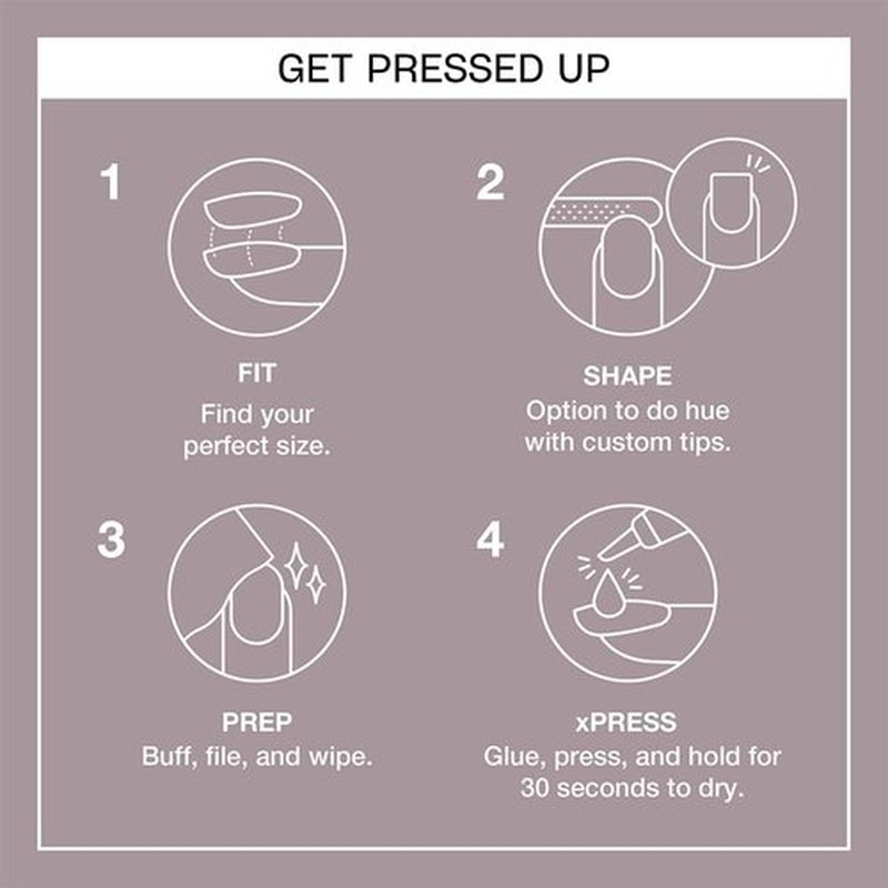 OPI Press-On Nails - Professional Nail Art Kit | Short Round, Long Almond & Coffin Shapes