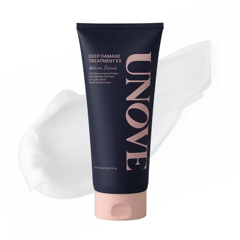 UNOVE Deep Damage Repair Hair Mask - Protein Treatment for Damaged Hair | Deep Conditioning & Keratin Care | Warm Petal, 10.82 fl oz