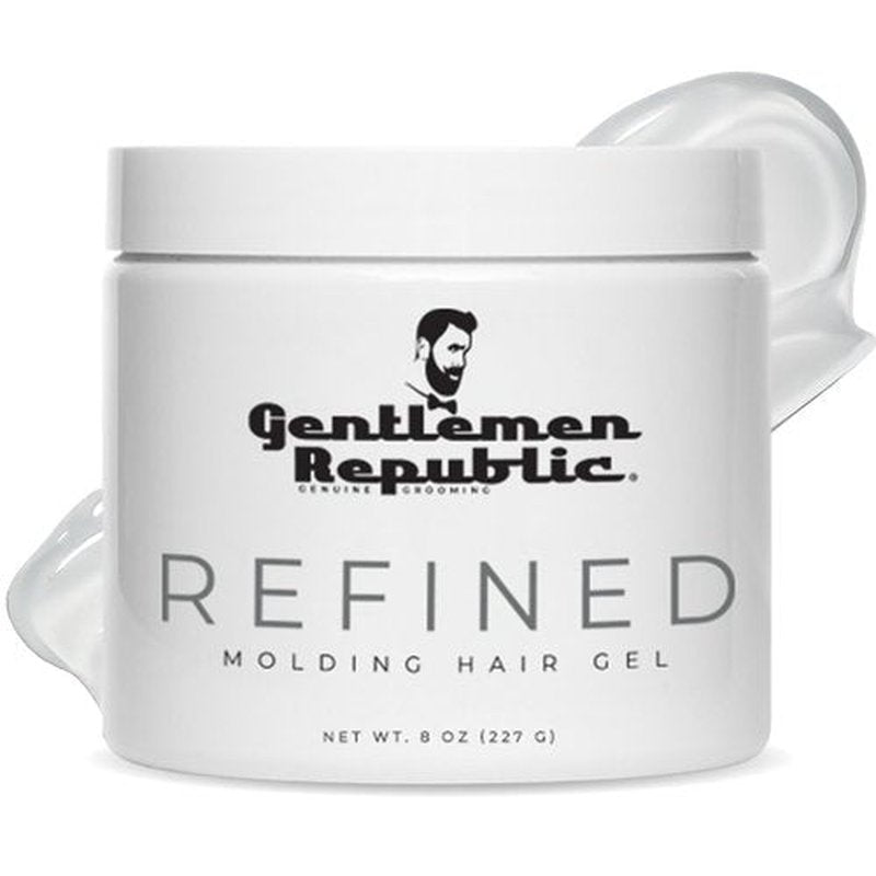 Gentlemen Republic Hair Gel - 8oz Professional Formula for 24-Hour Shine & Hold | Alcohol-Free, Humidity Resistant